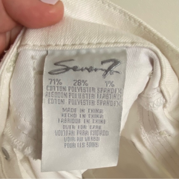 Silver Jeans Co | Women's White Suki Mid Rise Slim Boot Embroidered Jeans | Sz 6 - Picture 7 of 8